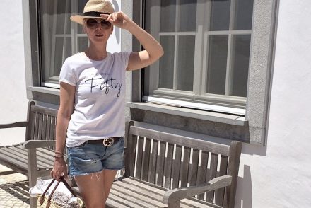 Chapter Fifty t shirt cut off jeans
